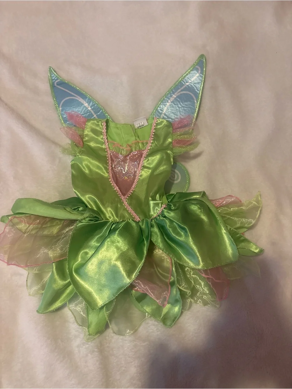 Disney Green and Pink Fairy Dress Costume with Blue Wing Accents - Picture 1 of 16